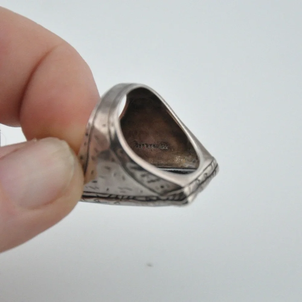 Silpada‎ Sterling Silver Ring Size 7 Black Onyx Statement Ring